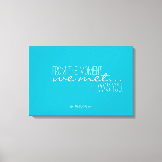 Toile Motivation positive Poster Mariage Turquoise (Recto)