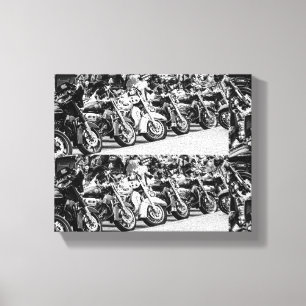 Toile Moto Motorbike Bikers Ride Riders Détails
