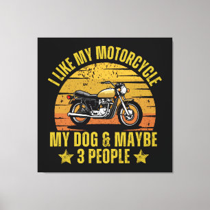 Toile Motocyclette de chien
