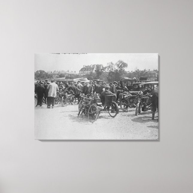 Toile Motos demandées, Paris Photographie (Recto)