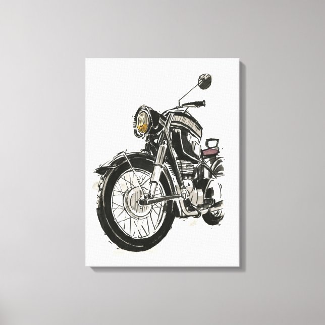 Toile Motos en encre IV (Recto)