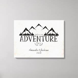Toile Mountain Adventure Alternative Mariage Guestbook
