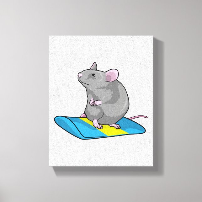 Toile Mouse as Snowboarder (Recto)