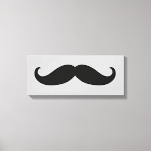 Toile Moustache noire de hippie