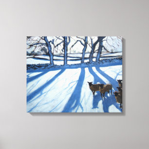 Toile Moutons dans la neige Derbyshire