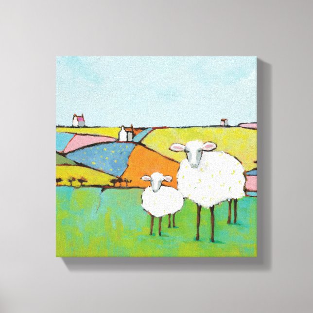 Toile Moutons dans le pré (Recto)