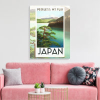 Mt Fuji Japon affiche Voyage Art Vintage