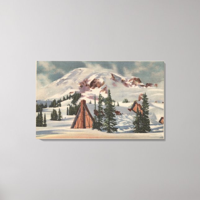 Toile Mt Rainier, WA - Paradise Inn à pied (Recto)