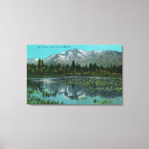 Toile Mt. Tallac et lac Tahoe, la Californie