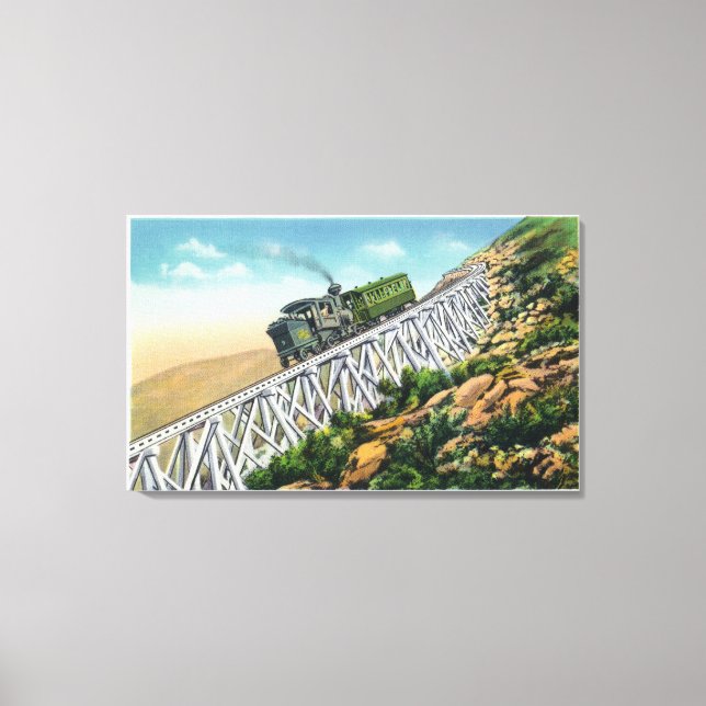 Toile Mt Washington Cog Railway, échelle de Jacob (Recto)