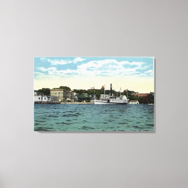 Toile Mt Washington Steamer au quai Wolfeboro (Recto)