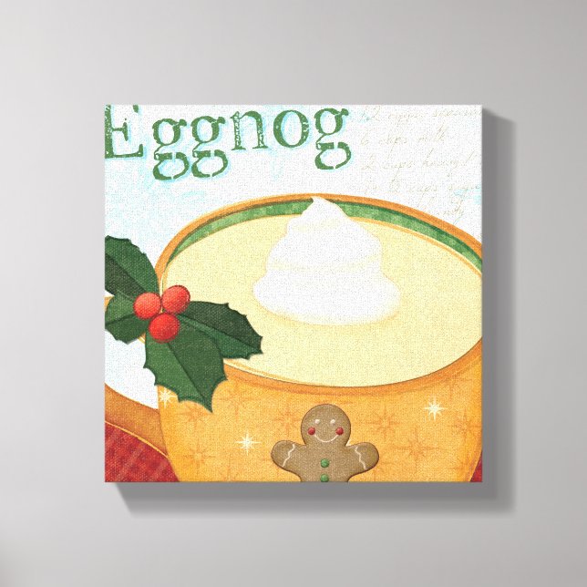 Toile Mug de Noël avec Eggnog (Recto)