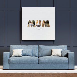 Toile Mum 3 photo moderne élégant noir crème mère jour