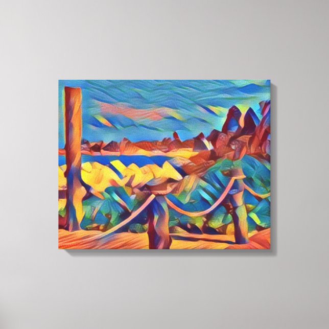 Toile Mur de l'île Bahama moderne suspendu (Recto)