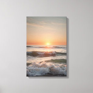 Toile Mur de sérénité au coucher du soleil sur l'océan