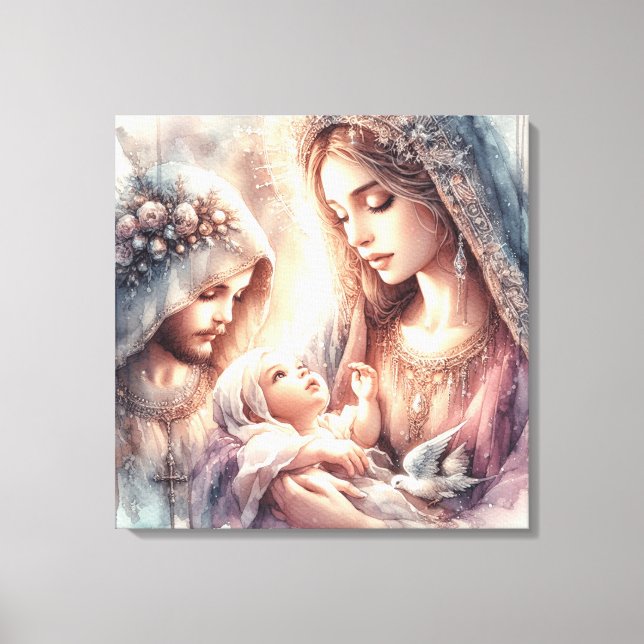 Toile Mur de vacances avec Vierge Marie et Jésus bébé (Recto)