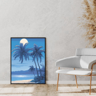 Toile Mur tropical - Une escapade côtière