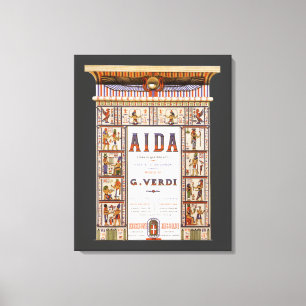 Toile Musique d'opéra vintage, Aida égyptienne de Verdi