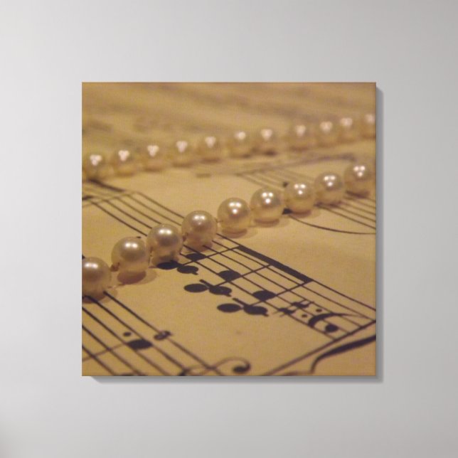 Toile Musique Et Perles (Recto)