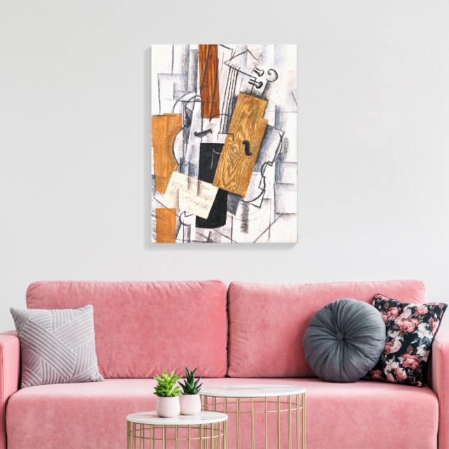Toile Musique violon et feuille | Georges Braque | (Insitu(Salon))
