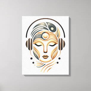 Toile Musique Zen Minimaliste Déesse Géométrique Abstrai