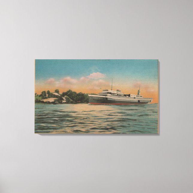 Toile Muskegon, MI - Vue de Milwaukee Clipper (Recto)