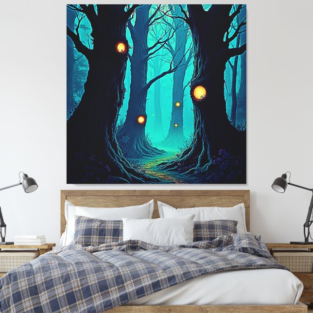 Toile Mystère de la forêt Imaginaire foncé (Insitu(Chambre))