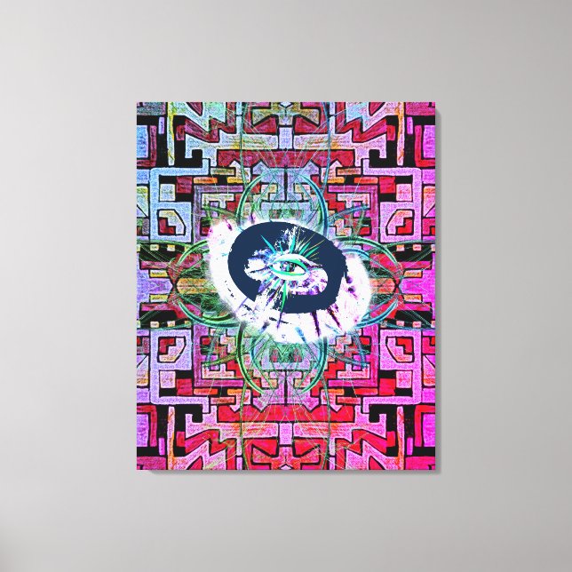 Toile Mystery Eye et Motif tribal/ethnique (Recto)