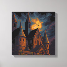 Mystic Gothic Castle Under Moonlight