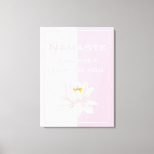 Toile Namaste en rose et blanc