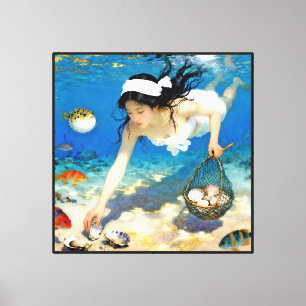 Toile "Nami Eternal" - Un Portrait Océanique