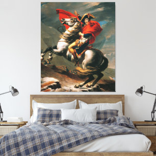 Toile Napoléon franchissant les Alpes Peinture à l'huile
