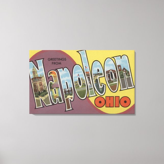 Toile Napoléon, Ohio - Scènes de grandes lettres (Recto)