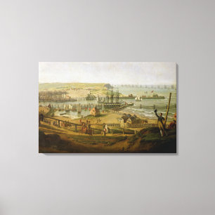 Toile Napoléon visitant le camp à Boulogne