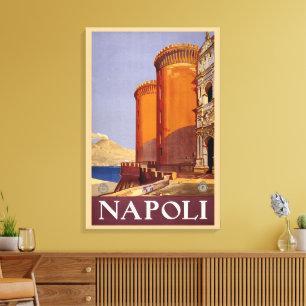 Toile Napoli, Italie, Castel Nuovo Castle Vintage voyage