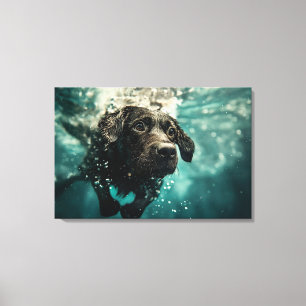 Toile Natation Labrador Chiot Design sous-marin