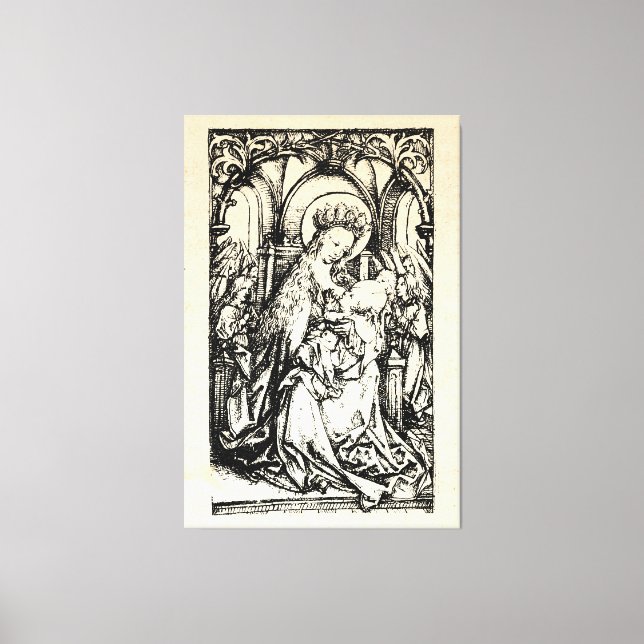 Toile Nativité de Noël Vierge et Enfant Vierge Marie (Recto)