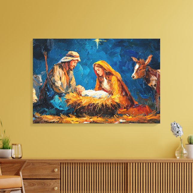 Toile Nativity Scene, beautiful illustration, (Insitu(Salon))