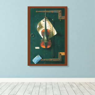 Toile Nature morte à la vieille guitare de William Micha