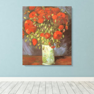 Toile Nature morte de Vincent van Gogh Vase avec des coq