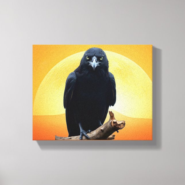 Toile Nature sauvage Crow-Raven Canvas Mur Art (Recto)