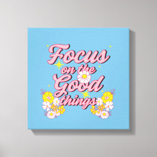 Toile Nature Soul Slogan Focus sur les bonnes choses