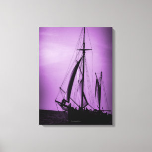 Toile Naufrage Aruba Crépuscule dans Brume Violette (por