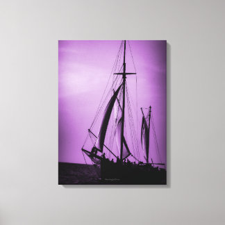 Toile Naufrage Aruba Crépuscule dans Brume Violette (por
