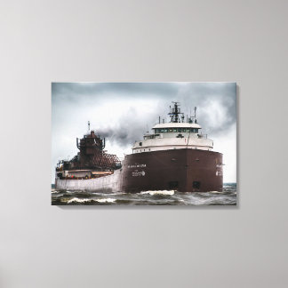 Toile Navire Honorable James L Oberstar sur le lac Supér