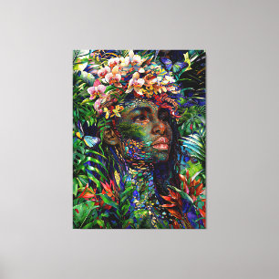 Toile "Nayari" - Mirage De La Jungle - Femmes En Amazoni