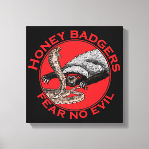 Toile Ne craignez aucun mal Badass Honey Badger Red Anim