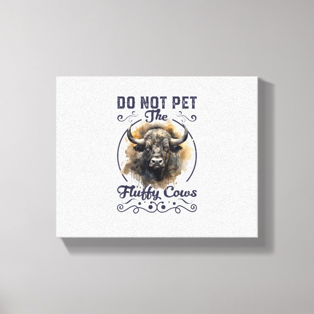 Toile Ne Pas Animer Les Vaches Fluffantes Bison Yellowst (Recto)