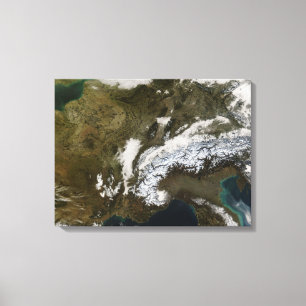 Toile Neige, brouillard et nuages bas en Europe occident