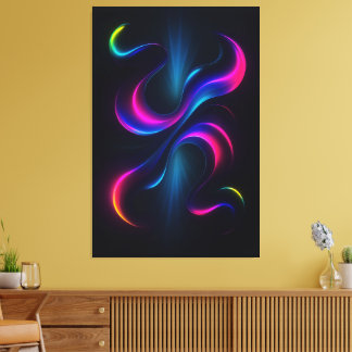 Toile Neon Dreams III Metal Wall Art | Modern Abstract